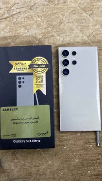 سامسونج إس 24 ألترا  جهاز نضيف جدا  ذاكره ٢٥٦ شحن سريع  لون تيتانيوم ض...