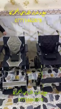 📢📢📢🧑‍🦼🦼🧑‍🦼🦼 كراسي كهربائى المنيوم بطاريات جوانب يطبك ويصير بالسيارة بد...