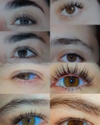 تركيب رموش • رموش كثيفة • شعر طبيعي