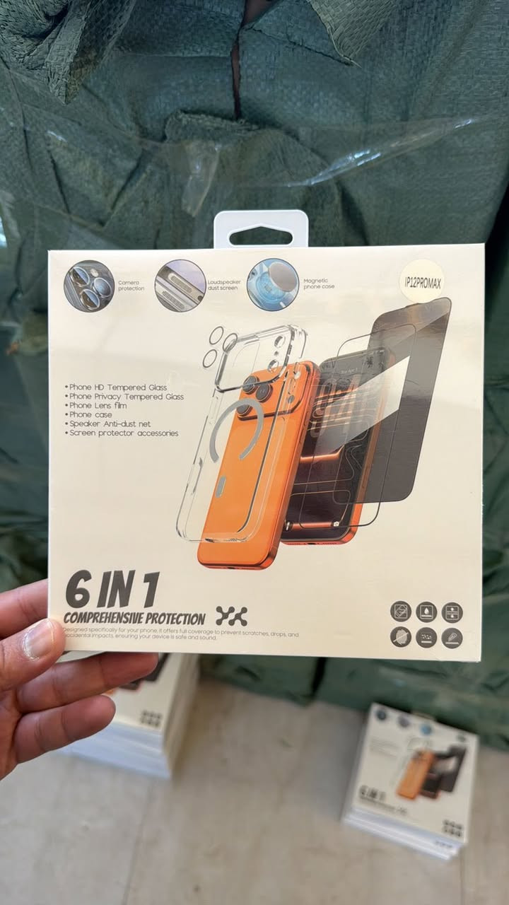 توفر لدينا بكج حمايه 6in1 يحتوي على 
لاصق مضلل مع لاصق hd 
لاصق كامره مع فلتر سماعه حديد اصلي 
درع شفاف ماك سيف كوالتي جدا عالي

X max 
11
11 pro max 
12
12 pro max 
13
13 pro 
13 pro max 
14 pro max 
15 pro max 
16 pro max 
17 pro max 

S 23 ultra 
S 24 ultra 
S 25 ultra


**إذا كنت صاحب هذا الإعلان وتريد حذفه لأي سبب، رجاءا أرسل رسالة إلى الدعم الفني**