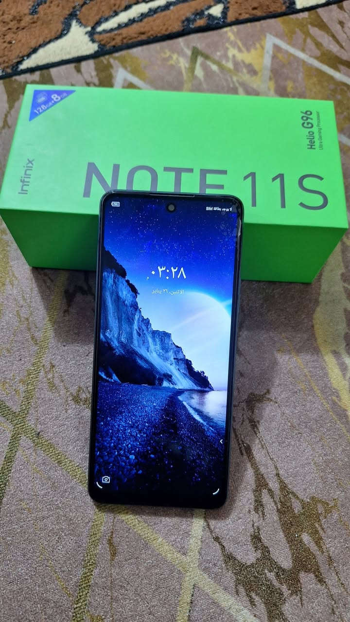 جهاز Infinx not 11S  
ذاكرة تخزين 128GB 
ذاكره داخليه 8GB رام
معالج ممتاز Helio G96
بطارية كبيرة 5000mAh
شحن سريع 33W
كامرة خلفية ب قوة 50MP
مع تردد قوي 120Hz
و شاشة كبيرة ب ابعاد FHD 6.95
السعر ١٠٠ الف للتواصل واتس+***********
