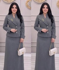 طقم سترة وتنورة • هوريم دابل تركي • مقاسات ٣٨-٤٨