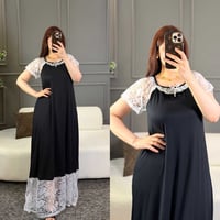 دشداشه نسائي • فانيلا زبدة • فري سايز ٥٠-١٠٠ كيلو