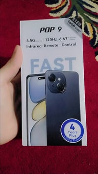 جهاز Tecno Pop 9 جديد شاحنة كامله تايب سي  + هتفون وي الجهاز + حافضة ش...