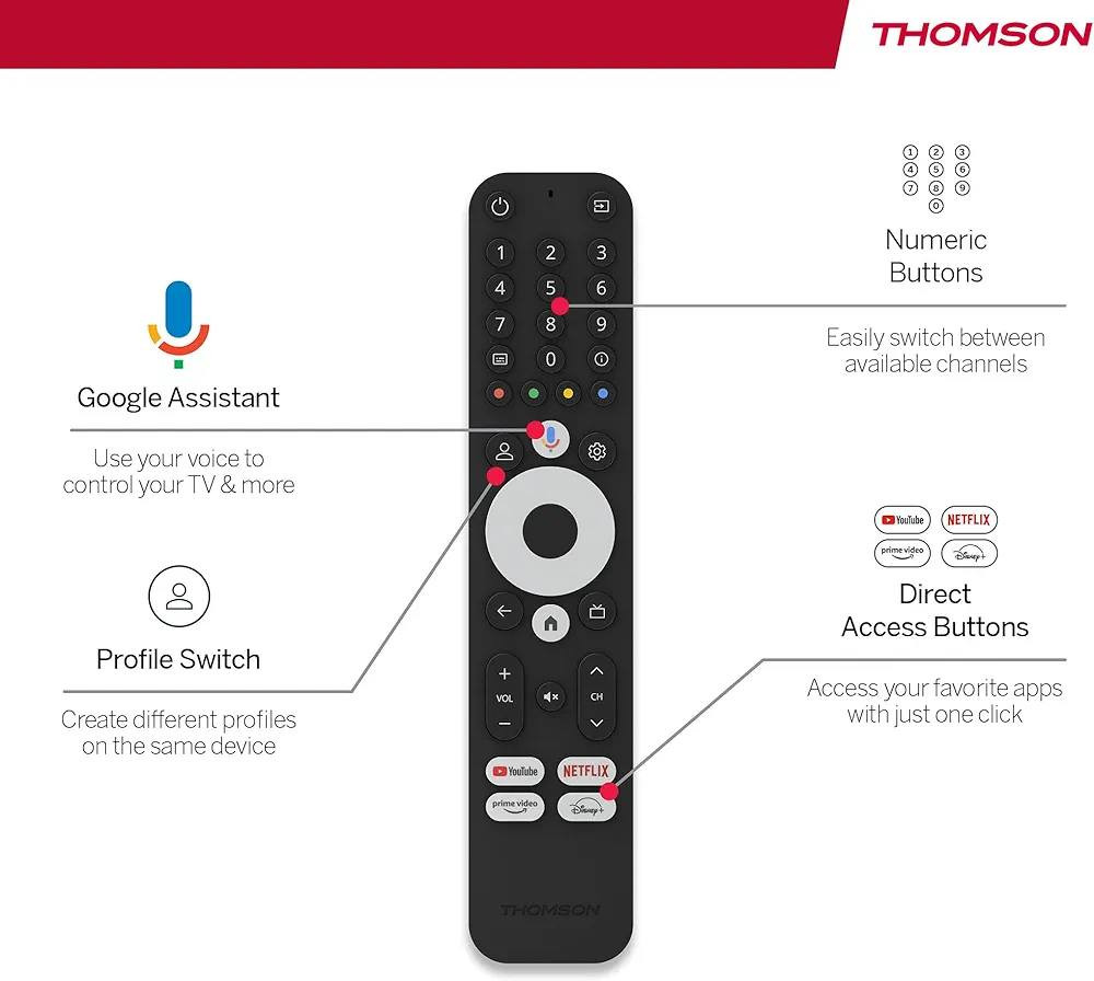 هذا هو جهاز بث الوسائط Thomson Streaming Box 240M بقدرة 4K UHD ونظام Google TV.نظام التشغيل: يعمل بنظام Google TV، مما يوفر واجهة مستخدم مخصصة وتوصيات للمحتوى.جودة الصورة: يدعم دقة 4K Ultra HD لتوفير صور عالية الوضوح وواقعية.جهاز التحكم: يأتي مع جهاز تحكم عن بعد يعمل بتقنية Bluetooth ويحتوي على Google Assistant للبحث الصوتي.الميزات الذكية: يتضمن Chromecast مدمج لتسهيل مشاركة الشاشة من الهاتف أو الجهاز اللوحي، بالإضافة إلى الوصول إلى تطبيقات البث الشهيرة مثل Netflix وYouTube.


**إذا كنت صاحب هذا الإعلان وتريد حذفه لأي سبب، رجاءا أرسل رسالة إلى الدعم الفني**