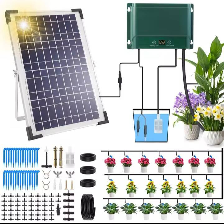 • منظومة سقي بالتنقيط على الطاقة الشمسية لري النباتات تتضمن :
• لوح شمسي: بقدرة 5 وات
 لتشغيل النظام.
• أنابيب: أنبوب ري رئيسي بطول 5 أمتار وأنبوب تصريف بطول 30 مترًا.
• ملحقات الري: 30 رأس تنقيط و 30 موصل على شكل حرف T.
• ميزات أمان: مستشعر لمستوى المياه (للتنبيه عند انخفاض الماء) ومضاد للسيفون. 
• التشغيل التلقائي: يقوم بري النباتات تلقائيًا بناءً على فترات زمنية محددة مسبقًا.
• لا يحتاج لصنبور: يمكنه سحب المياه مباشرة من الحاويات مثل الدلاء.
• الاستخدام: مناسب للشرفات، الباحات، الحدائق المنزلية، والاحواض الزراعية


**إذا كنت صاحب هذا الإعلان وتريد حذفه لأي سبب، رجاءا أرسل رسالة إلى الدعم الفني**