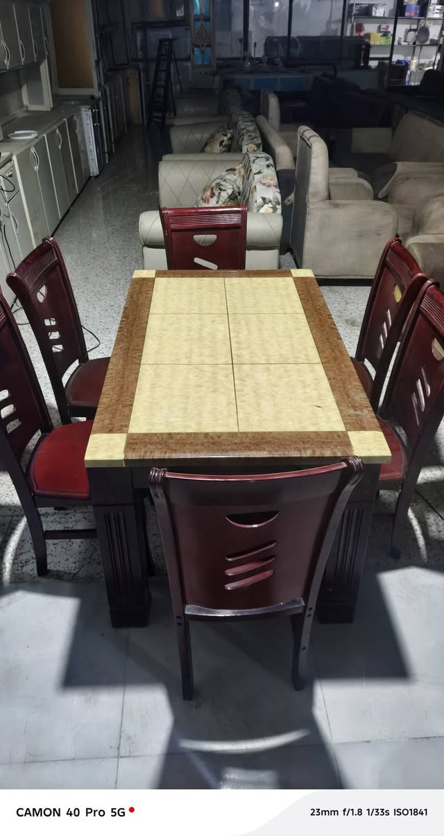 ميز طعام مرمر ثقيل + 6 كراسي صاج نضافه 100٪ السعر 150 وبي مجال + ڤاترينا هيه وتحفياته سعره 70 وبيه مجال قليل العنوان الشوملي البراكيه مجمع الجبوري *********** اسيا ‏‪***********‬‏
