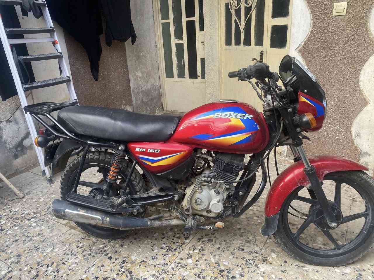 يالله السلام عليكم بوكسر موديل ٢١ مرقم لوحة وسنوية انكليزي تحويل ثاني دراجة خير من الله وتاخذهة تندعيلي عليهة حتة اذا حاب جيب فيتر وتعال افحص بعد احله من الصور 
السكن بغداد الرقم ***********
