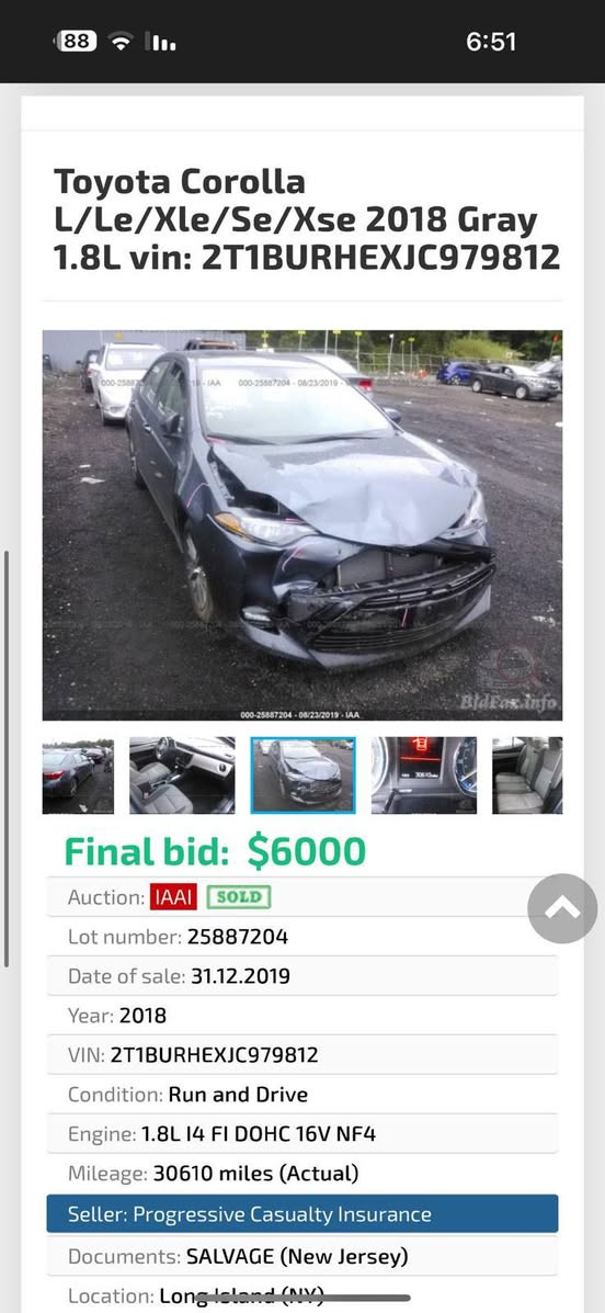 كورلا 2018 وارد
فول مواصفات عدا البصمة 
داخل لونين 
ويل كروم 
هيتر مري 
فتحة سقف 
رادار 
تحديد مسار 
مثبت سرعة 
توقف مفاجئ
تحكم ستيرن 
شاشة لمس
و الخ
رقم بغداد مشروع وطني 
ضرر امريكا فقط موضح بالصور 
ماكو اي طخه بالعراق 
السعر 143 وبيها مجال 
***********
مكانها ديالى بعقوبه
