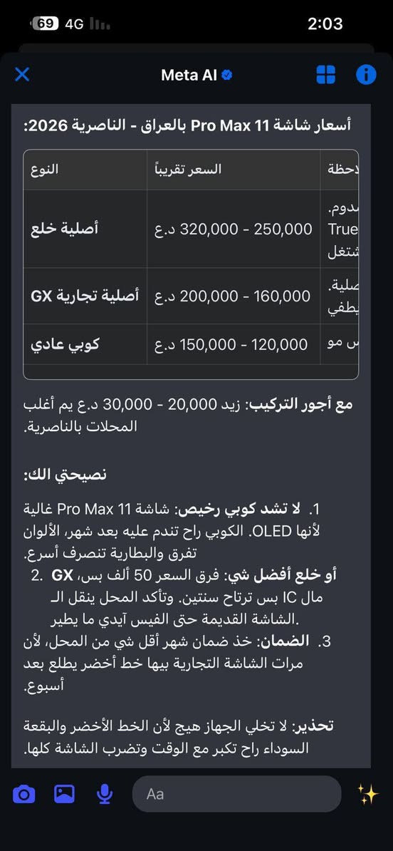 ١١ برو ماكس ذكرة 256
٢٠٠ الف و بي مجال 
***********
