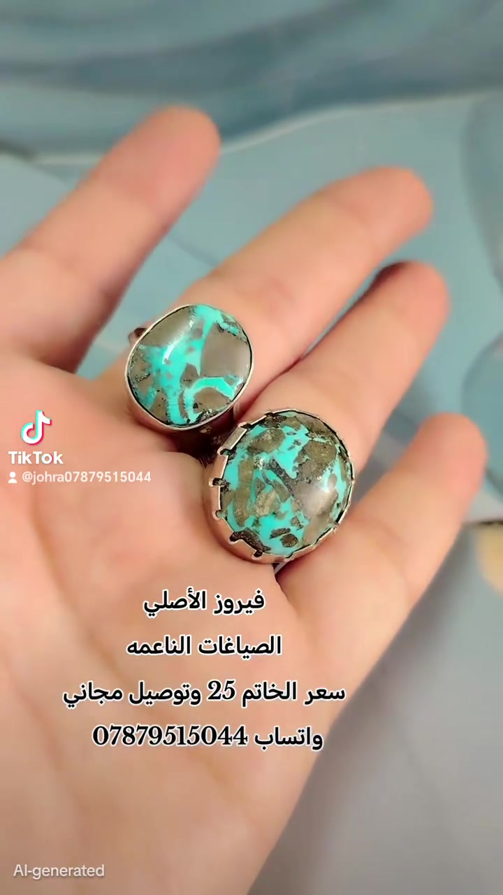فيروز الأصلي
سعر الخاتم 25 وتوصيل مجاني الصياغه الناعمه
حجز واتساب ***********
