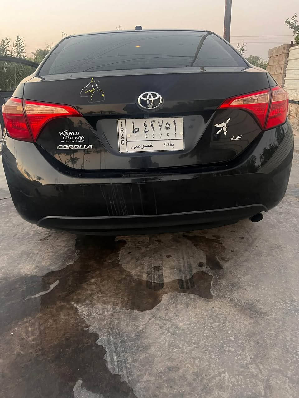 كورلا 2018 فئة LE
مو اصفات :جلد
فتحة سقف 
شاشة كامير 
الحادث :كما موضح بالصور 
السعر :120 وبيهة مجال 
للتواصل : ‭***********‬ ومتوفر واتساب 
غير موجود عل الانترنت
