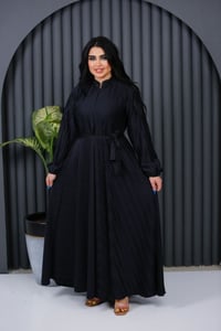 فستان نسائي • سواد فاحم • فري سايز ١١٠كيلو