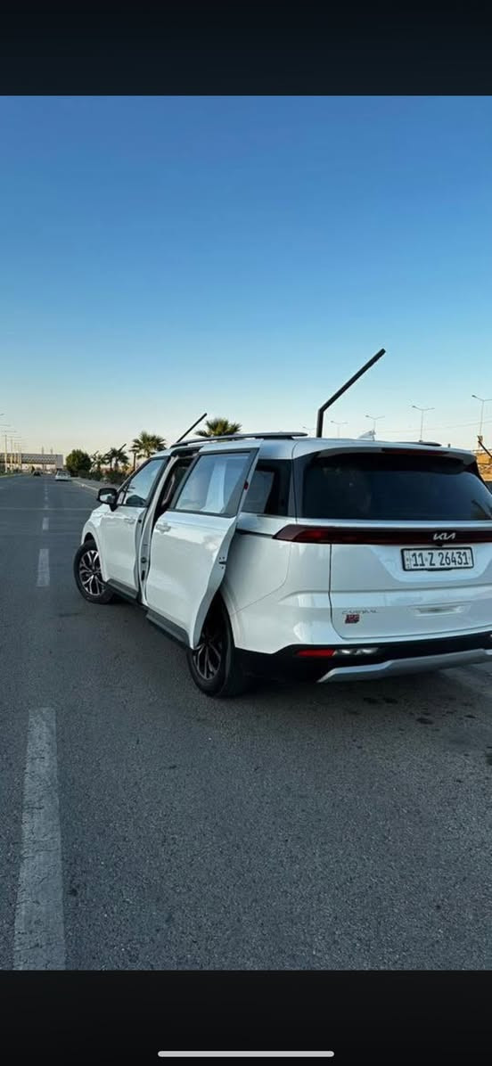 كيا كرنفال 2023 فول داخل جملي
V6 ستة سلندر 

رقم بغداد 

ماشية 22 الف كيلو فقط

السيارة مكفولة من الصبغ والبارد والشخط 

1.بصمة أبواب

2. شاشة

3. تحديد مسار

4.كشنات جلد

5.بصمة

 6. بردات خلفية بلادية

7 .لد نهاري

 8. حساسات لايتات

9. بيبان كهرباء 

10. رادارات 360

11. كشافات

12. لايتات لد 

13. مانع تصادم

14. ثلاث قطع تبريد

15. هند بريك بصمه

16. ⁠7 راكب

17. مراقبة نعاس السايق

18. وضعيات قياده سبورت إيكو نورمال

19.مثبت سرعه

20. تحكم ستيرن 

وبعد بيهه مواصفات

🚨السعر 285

🚨مكانها الفلوجة

🚨  ‭0787 974 5770‬
