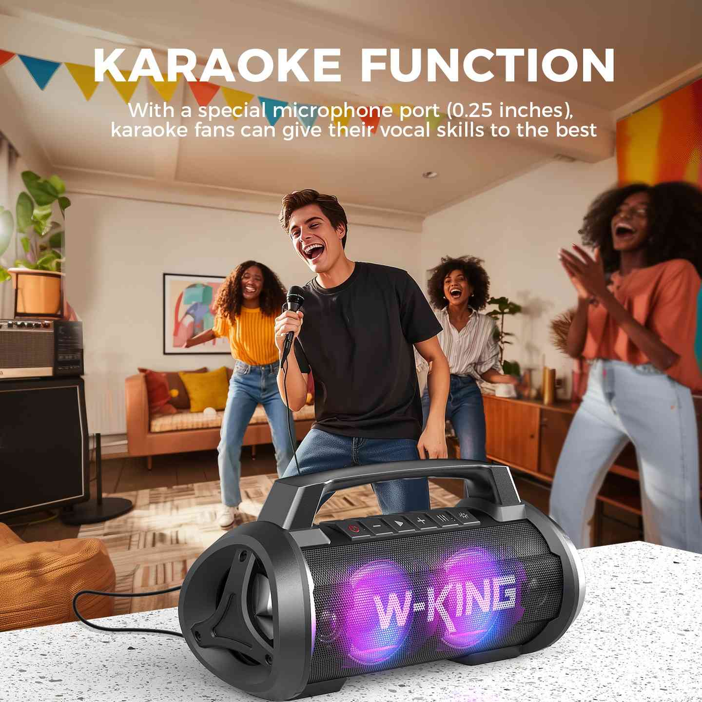 🔊 W-KING D10: The 70W Party Monster

باس قوي مع قوة 120 واط 🔊🔥
W-King D10 يعطيك صوت قوي + بطارية طويلة + أداء ممتاز
مثالي للرحلات والسهرات 🌄🎉
💰 السعر: 110$
🛡️ ضمان سنة كاملة
🚚 توصيل داخل أربيل ولكل العراق
⚠️ الكمية محدودة

باسێکی بەهێز لەگەڵ هێزی 120 وات 🔊🔥
W-King D10 دەنگی بەهێز + باتریی درێژ + کارایی بەرز دەدات
باشە بۆ گەشت و شەوان 🌄🎉
💰 نرخ: 110$
🛡️ گەرانتی یەک ساڵ
🚚 گەیاندن لە هەولێر و هەموو عێراق

Key Specifications:
Audio: 70W RMS (120W Peak), Stereo, Deep Bass, DSP Chip, EQ Modes, 7-Color RGB Lights.
Drivers: Two 35W Subwoofers, Two 10W Tweeters, Double Passive Radiators.
Connectivity: Bluetooth 5.0, AUX Slot, TF Card Slot, 6.5mm Microphone Jack.
Waterproofing: IPX6 (Waterproof & Shockproof).
Battery: 15,600mAh (approx.), up to 42 Hours Playtime, Built-in Power Bank (USB-A Out).
Ports: USB-C (Charging), USB-A (Power Bank), AUX, Mic Input.
Features: Stereo Pairing (140W total), Karaoke Function (with mic), Portable Handle.
Material: ABS (Acrylonitrile Butadiene Styrene).
Dimensions: Approx. 14.53" L x 7.64" W x 6.06" H.
Weight: Around 6.9 lbs (3.1 kg). 

#Iraq #Baghdad #Erbil #Basra #DJEscape #IraqiDJs #IraqMusic #BaghdadNightlife #ErbilCity #IraqTech #IraqShopping #PortableSpeaker #BassBoosted #OutdoorAudio #SoundOfIraq #AudioGear#العراق #اربي


**إذا كنت صاحب هذا الإعلان وتريد حذفه لأي سبب، رجاءا أرسل رسالة إلى الدعم الفني**