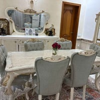 خشب زان • بوفيه • ميز طعام