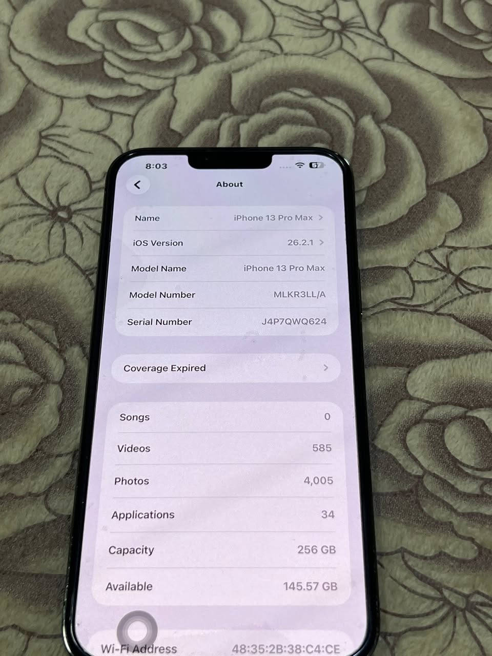 ايفون ١٣ برو ماكس
ذاكرة ٢٥٦
بطارية 🔋 ٨٨
نموذج M
جهاز مكفول نظافة  100/💯 
السعر ٧٢٥ وبي مجال قليل
بغداد. ***********
