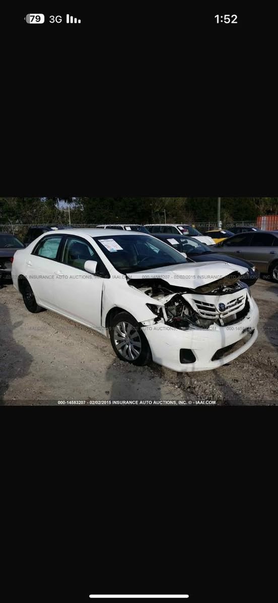 كورلا
كوررلا ١٣
ماشية ١٦٠
حادثهة بامريكا+ مبدل بنيد 
بلعراق باب السايق كارت
جاملغ جهة السايق ربع معجون
وباب الورة الراكب الشخط لحد الان عايفة مامسوي
سيارة بيهة تكشير صبغ
باسمي مكاني الغزالية
١٢٨ عارضهة
***********
