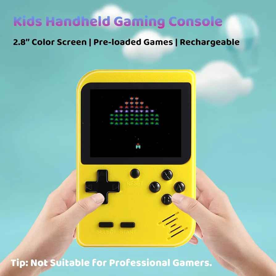 Kids Handheld Video Game Console Built in 400 Games, Travel-Friendly Video Gaming Console with Rechargeable Battery, Handheld Game Console for Boy Girl (Yellow)

جدید ( 25 الف مع توصيل) رانية, السليمانية


**إذا كنت صاحب هذا الإعلان وتريد حذفه لأي سبب، رجاءا أرسل رسالة إلى الدعم الفني**