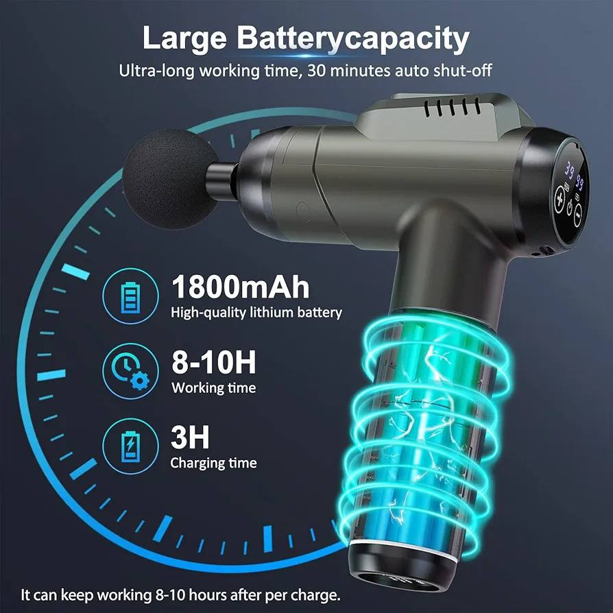 مسدس التدليك في الصورة هو من ماركة Timiyou
#نزل_سعرك_بما_يرضي_الله

#الميزات_والمواصفات_الرئيسية
#مستويات_السرعة: يتميز مسدس التدليك هذا بما يصل إلى 99 مستوى سرعة قابلة للتعديل، مما يلبي احتياجات تدليك الأنسجة العميقة المختلفة لأجزاء الجسم المتنوعة.
رؤوس التدليك: يأتي عادة مع 6 رؤوس تدليك احترافية قابلة للتبديل، مصممة لاستهداف مجموعات عضلية محددة ولتوفير علاجات موجهة لتعزيز الاسترخاء وتقليل آلام العضلات.
#الشاشة: يحتوي الجهاز على شاشة لمس LED ذكية تعرض مستوى السرعة ومؤشر الطاقة المتبقية، مما يسهل التحكم في الإعدادات ومراقبة الاستخدام.
#الفوائد: يساعد الاهتزاز القوي على تخفيف التعب والألم بشكل فعال، ويقلل من تصلب العضلات، ويعزز الدورة الدموية، ويخفف حمض اللاكتيك.
#المحرك:والضوضاء: يستخدم محركًا احترافيًا بدون فرش (brushless motor) بتقنية منخفضة الضوضاء، حيث لا يتجاوز مستوى الضوضاء عادة 45 ديسيبل، مما يتيح استخدامه في أماكن مختلفة مثل المنزل أو المكتب أو صالة الألعاب الرياضية دون إزعاج الآخرين.
#قابلية_النقل: يتميز بتصميم خفيف الوزن ومحمول، مع مقبض مريح يجعله سهل الحمل والاستخدام بيد واحدة.
#البطارية: مزود ببطارية ليثيوم عالية الجودة قابلة لإعادة الشحن توفر عمر بطارية طويل يصل إلى عدة ساعات من وقت العمل، مما يضمن تجربة تدليك عميقة دون قيود.
جديد لوك بالجيس گبس شركة بالكارتونه
 مع كافة ملحقاتها 
توجد خدمة توصيل للمحافظات كافة #ب5فقط_الاف.


**إذا كنت صاحب هذا الإعلان وتريد حذفه لأي سبب، رجاءا أرسل رسالة إلى الدعم الفني**