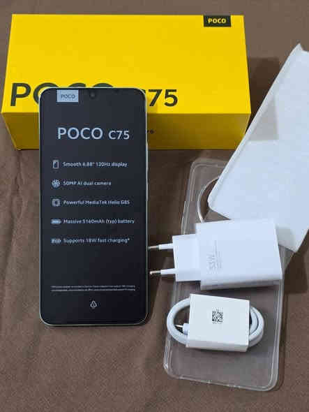 بوكو c75 
مسلفن غير مستخدم 
ذاكرة 256 رام 8 كامل ملحقات 
سعر 125 الف 
***********
