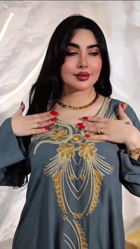 دشداشه كشمير • تطريز ستراس • مقاسات ٢XL-٥XL