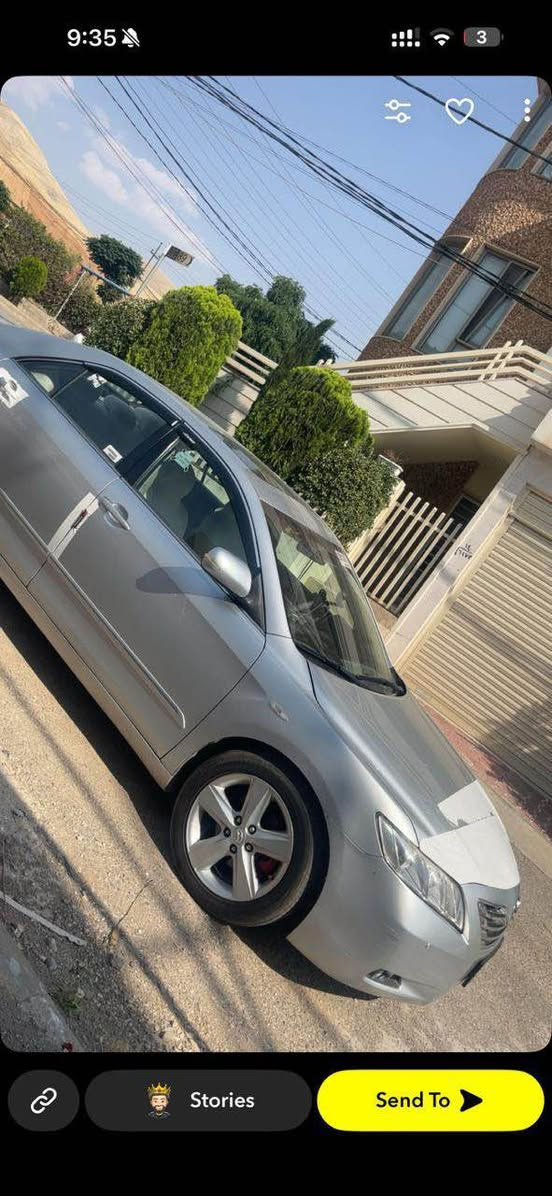 کامری خلیجی ٢٠٠٧ 
فول فول
بدون صبغ 
بيها مكانين تعديل بارد
رقم سنويه جديد 
محرك مفتوح بشرط 
***********
*********** كركوك, العراق
