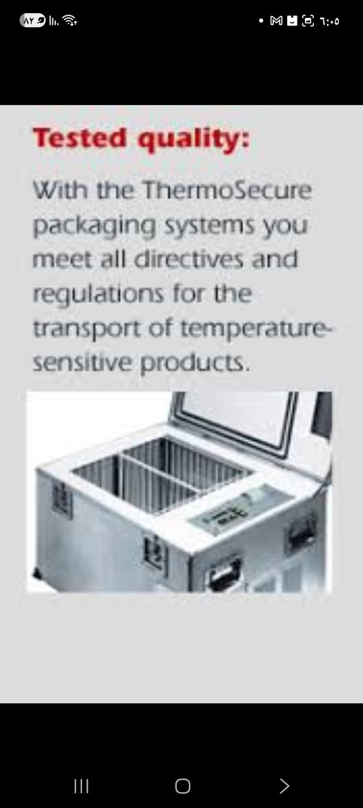 للبيع جهاز تبريد طبي لنقل اللقاحات والدم
الموديل: ThermoSecure MX45
صنع في ألمانيا 🇩🇪

السعة: 43 لتر
يعمل على 220 فولت و 12/24 فولت
مزود بمسجل وطابعة لدرجة الحرارة

الحالة: جيد جداً

الموقع: بغداد
السعر: قابل للتفاوض

رقم الهاتف: ***********
