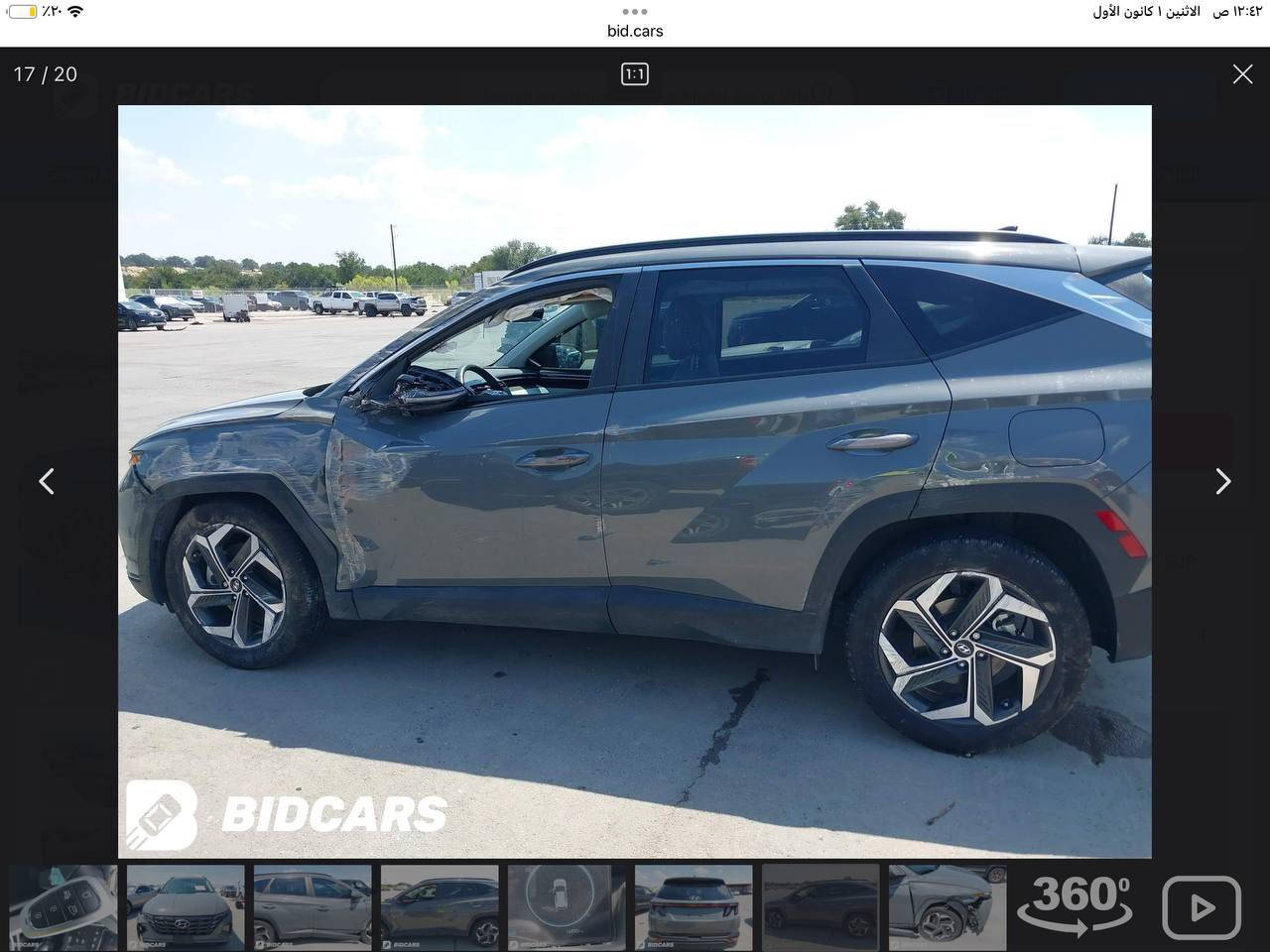 السلام عليكم
توسان وارد امريكي موديل 2024 لون إسمنتي مميز
ماشية 16 وحادثها. موضح بالصور فول مواصفات واحد على واحد  مكينة 2500 سياره بانزين فقط السياره بالزركة تدخل بس المشتري بدون كمرك الكمرك على المشتري كبل بسمة تدخل اوراقها السعر 165 وبيها شي بسيط ***********
