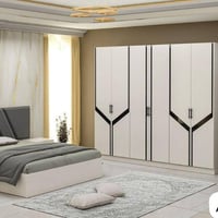 ٥ قطع • سرير ثابت • توصيل بغداد مجانا