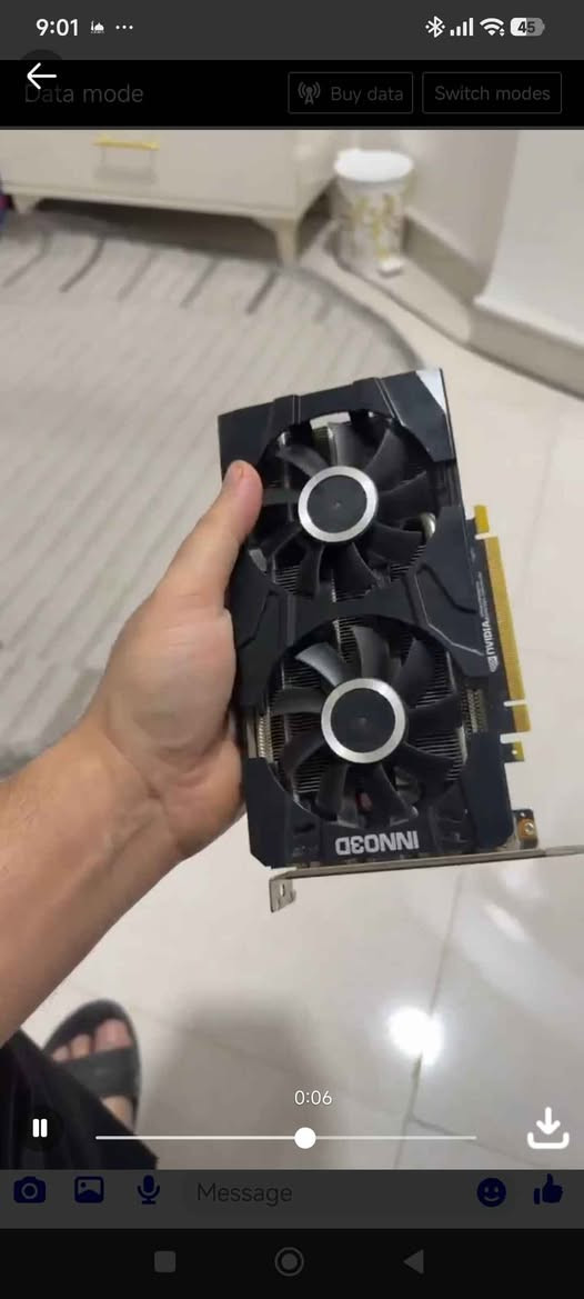 كارت شاشة rtx 2070  براند inoo3d 
نظيف أعلى درجة 74 تحت ظغط للبيع 260 الف مكاني كركوك ويوجد توصيل لجميع المحافظات 
يشغل اغلب الألعاب على دقة fhd 
ويشغل على 2k بس فريمات ضعيفة كركوك, العراق


**إذا كنت صاحب هذا الإعلان وتريد حذفه لأي سبب، رجاءا أرسل رسالة إلى الدعم الفني**