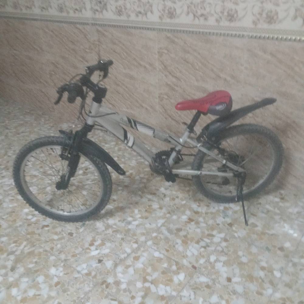 جاهز جديد كيرين مكينا كلشي ما بيها جديد لوك
شنو ماركة وموديل البايسكل بالضبط؟: 
ما ادري بس هذا جبلي 
شكد قياسها/حجمها وشنو نوع السرعات بيها؟: 
سريع  حجم 20 
منو وين موجودة البايسكل؟ (أي محافظة/منطقة): 
موصل حي صدام قرب اسواق حي صدام 
هل بيها أي عيوب أو تصليح/تبديل سابق حتى تذكره للمشتري؟: 
ما صارلو شهرين من اخذنا 
شنو السعر النهائي؟ وبيها مجال للتفاوض لو لا؟: 
بي مجال65