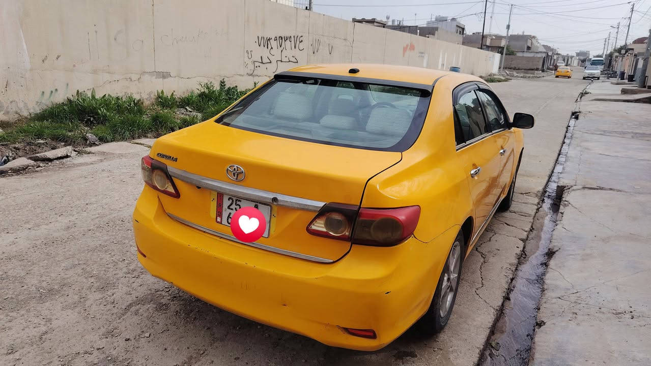 تويتا كورلا تكسي 2011
بيكاشو / كورلا كندي 2011 
رقم كركوك مشروع وطني بسمي
شرط تحويل لا وكالة 
قبغ صندوق مبدل و بيها تصفية بدون دواخل
محرك مفتوح بشرط
سعر 120 مجال قليل 
***********
