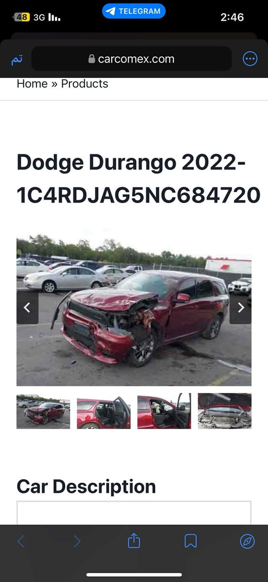 دوج دورنكو للبيع ٢٢مرمز مواصفات gtمعروفه حادثها جاملغ و بنيد السعر ب ٢٢٥ وبيها مجال بسيط للشراي ***********
