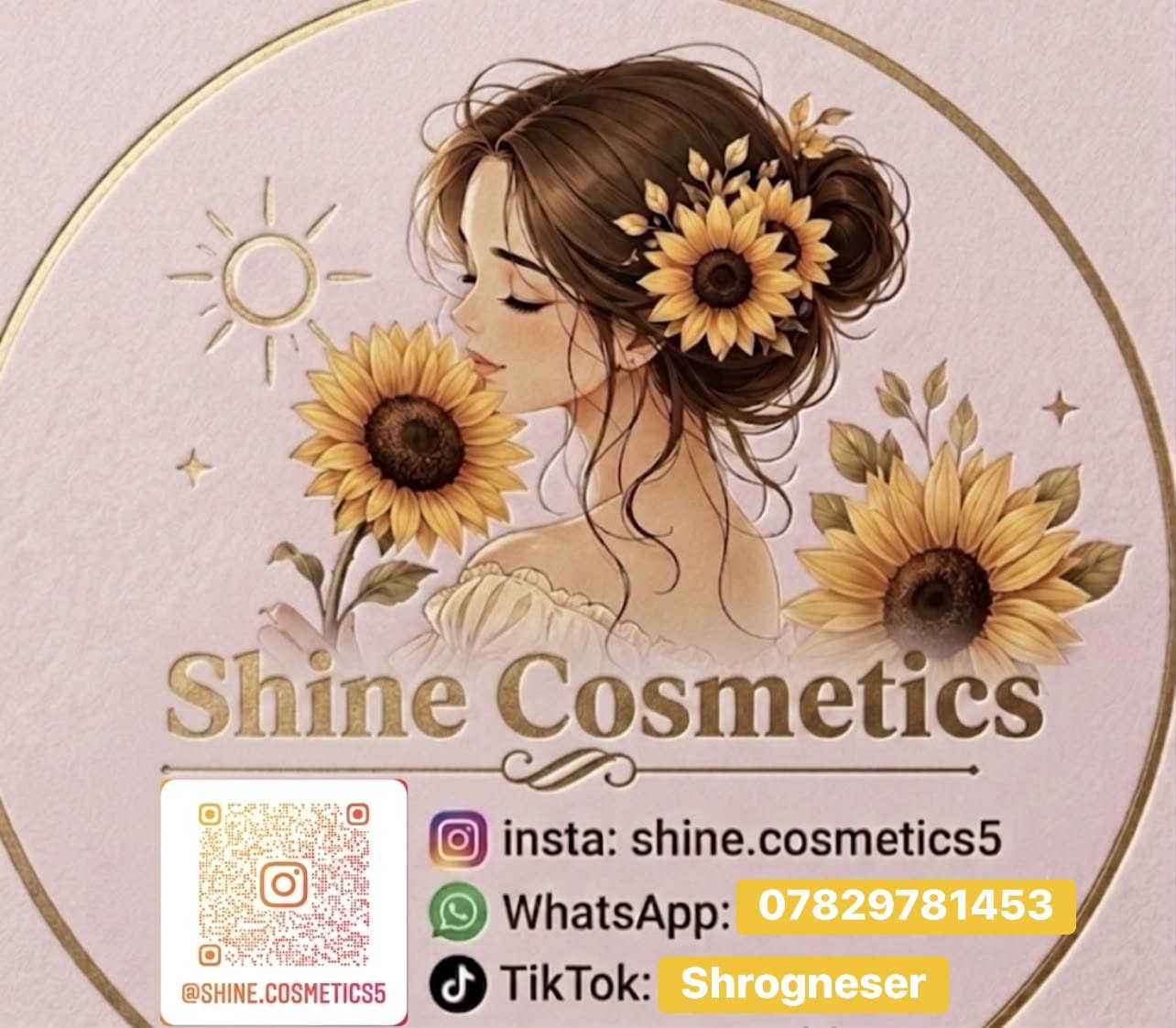 🌸 هلا بنات
هاي بعض منتجات شاين كوزمتك ✨💕

متوفر :
💄 مكياج
🌸 عطور ومخمريات
🧴 عناية بالبشرة والجسم
🎁 وغيرها هواية منتجات مميزة.
👗لانجري +تراكات +شلحات + قطع ملابس شي ان 
🚚 متوفر توصيل داخل بغداد والمحافظات.

للاستفسار أو الطلب راسلوني وأهلاً وسهلاً بيكم.
*********** واتس 

تيك توك. شاين_كوزمتك / Shrogneser

 انستى shine.cosmetics5
