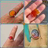 مجموعة من الخواتم المتوجة بالعقيق اليماني  صياغات فضة يدوي ثقيل مكاني ...