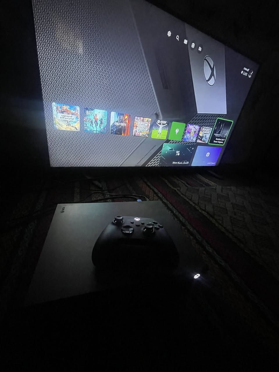 اكس بوكس وان اكس 1تيرا مع شاشه
الجهاز كلش نضيف مع جوستك مال سيريس والجهاز نسخة مميزة مع الشاشه ٥٠بوصه جهاز كلش نضيف الله شاهد عليه مليان العاب بس ناقصه اشتراك كيم باس وسماعات احترافيه مال كيمنق 
السعر:تعالي خاص وقيمه 
رقمي:***********
