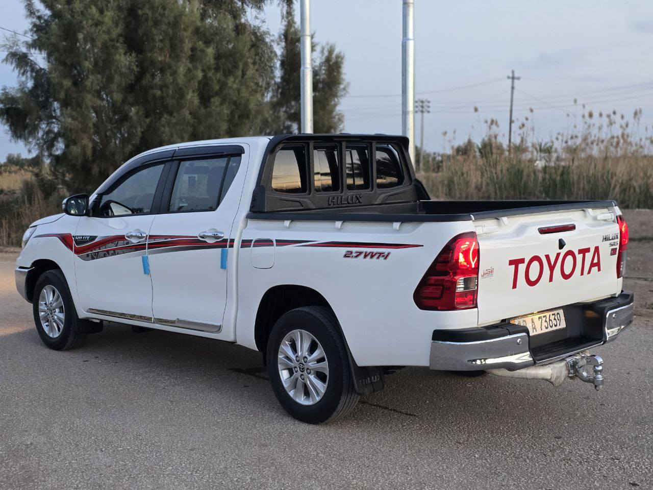 بيكم تيوتا هايلوكس  2025 مستخدم ماشيه 7 الف 

ضمان لشركه تيوتا 5 سنوات او 100.000 كيلو متر 

🔹النوع : بيكب تيوتا هايلوكس
 
🔹الفئه : 4 سلندر 2700 

🔹الموديل :2025

🔹بصمه 

🔹شاشة + كامره خلفيه 

🔹حساسات خلفيه 

🔹دخول ذكي 

🔹تحكمات مقود 

🔹تبريد بل الكشن الامامي 

🔹شاحن مبايل 

🔹مدخل USB

🔹قطعتين تبريد 

🔹مري شفط 

🔹نظام التزحلق تراكشن كنتلور 

🔹اضويه اماميه زنون مع كشاف ضباب 

🔹اضويه خلفيه لد 

🔹نظام الدفع 4*2

🔹مرقم كامل سنوية  جاهزة باسمي

للاستفسار:***********
