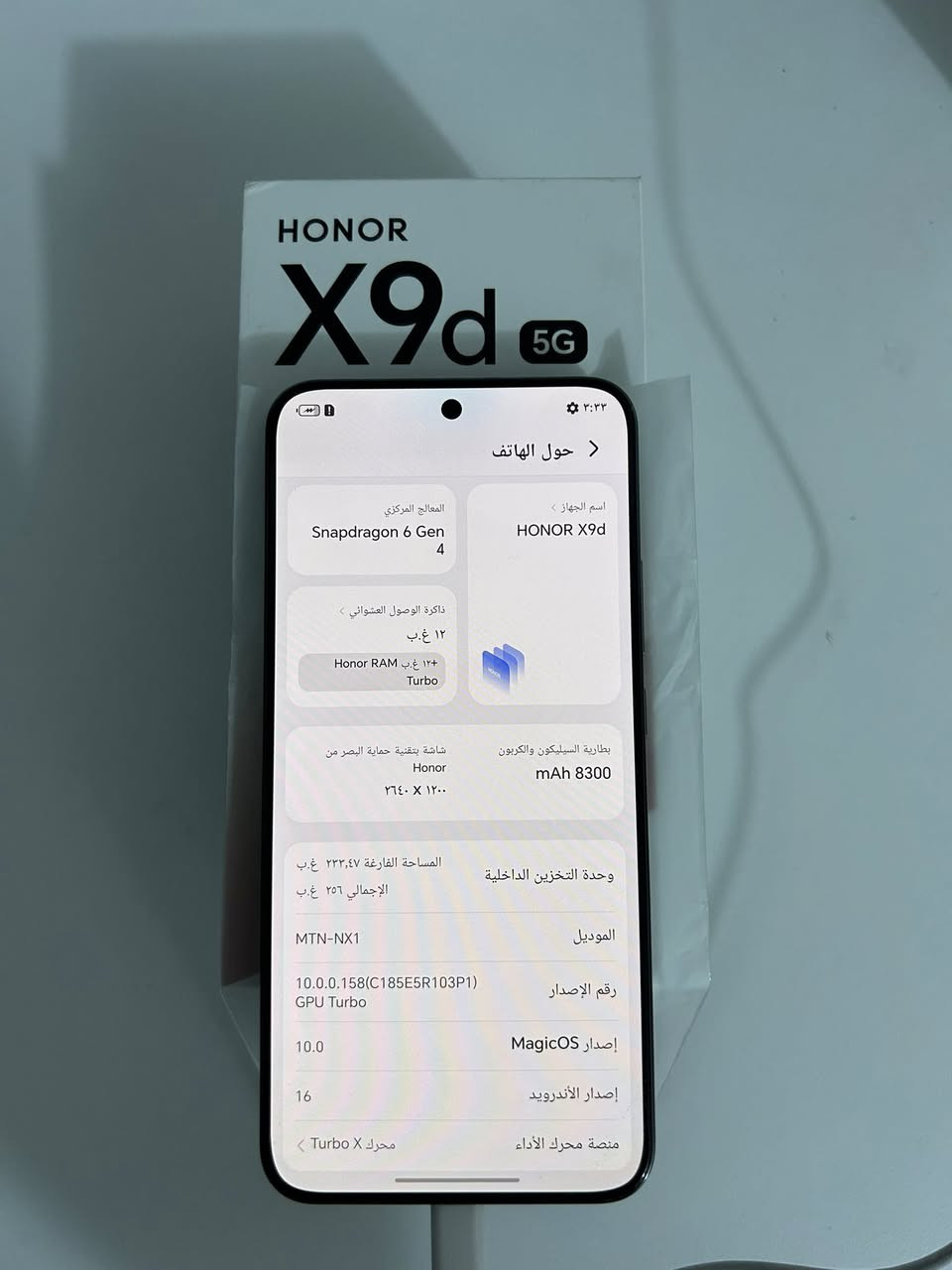 السلام عليكم
هونر x9d لون أسود
ذاكرة 256
رام 12+12
بطارية 8300
شاشة حجم 6.8 و 120 هرتز
كاميرا 108 بكسل
جهاز مقاوم للكسر والماء غني عن التعريف
النظافة : جهاز اخو جديد كلش نظيف استعمال اقل شهر مثل ما تشوفون بالصور 
الملحقات : كارتونته وجميع ملحقاته الأصليه كامله من الشاحنة والكيبل + كفرات اثنين أسود ورصاصي مثل ما موضح بالصور
السعر : 400 الف وبي مجال
مكاني : بغداد/الدورة/جمعية خير الله
الرقم : ***********
