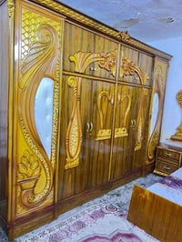 غرفه اخشاب للبيع نضيفه 6ابواب ملحق موديل حديث الزاويه كنتوريه ملحق  ال...