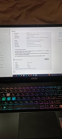 اخوان لابتوب msi حتى ما اعرف اسمه الكامل اخذته من شركة الريان بمليونين...