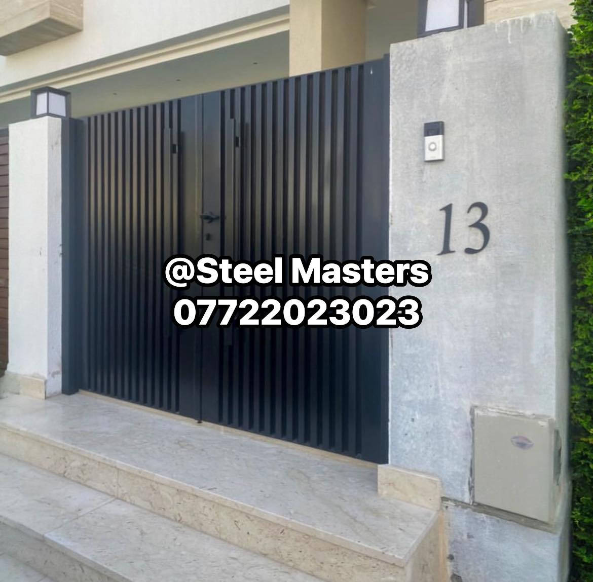 🛑نقدا & بالتقسيط 
ورشة Steel Masters لأعمال الحدادة 

تنفيذ وتوريد باب حديد رئيسي تشكيل 

✅ تصميم عصري يناسب جميع المداخل 
✅ خامات حديد عالية الجودة   
✅ تنفيذ دقيق وتشطيب احترافي لضمان افضل النتائج 

📐 تصميم عملي  _ متين وامن متناسق مع الواجهات الحديثة 

تنفيذ فعلي من ورشة #steel_masters

📍 للتواصل والاستفسار:
+964 ***********
العراق_بغداد
