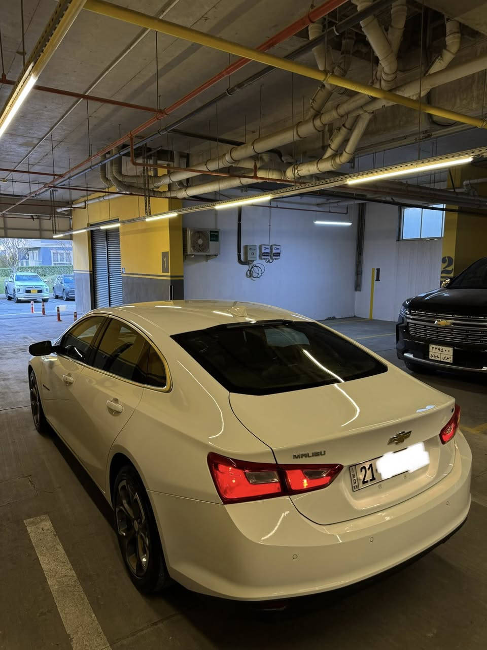 ماليبو موديل ٢٠٢٣ مواصفات LT2
لوحة سنوية جديد ٢٠٣٠ 
بيها قطعة كلير جاملخ خلفي و جاملخ امامي صبخ 
محرك 1.5 توربو محرك گير ما مفتوح 
مواصفات 
رادار 
كشن كهرباء +تدفئة 
حساس امامي خلفي 
شاشة كاميرة 
گير عادي+اوتوماتيك 
اوتو ستوب 
بريك بصمة 
السيارة بدون نقص 
مكان السيارة سليمانية 
سعر ١٣٤ ومجال 
***********
