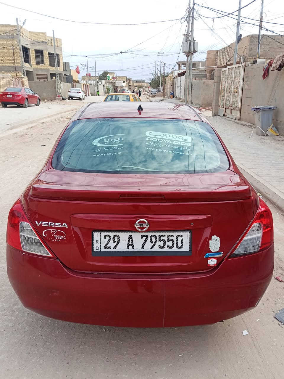 سلام عليكم 
سياره نيسان فيرسه 
موديل 2016 وارد امريكي
ضربته جاملغ خلفي صفحت السايق 
كير مكينه تبريد تتفئه دواخل خير من الله
السياره بسمنه مكان السياره واسط الكوت 
السعر 85 وبيه مجال 
الخاص مقلق فقط هاتف ‏‪0782 256 9529‬‏
