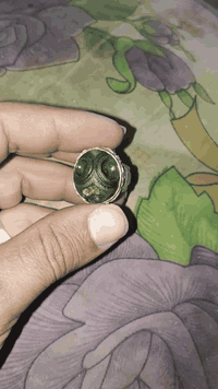 ياالله داوودي قديم جدن مصور وجه مرعب لون اخظر نادر صياغه يدويه بغداد مدينه الصدر ***********
