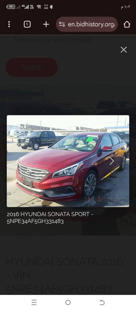 سلام عليكم سوناته للبيع موديل موديل2016 رقم بصره وارد امريكي حادثها دعاميه خلفيه ولباقي كفاله مكينه جيتي اي مكفوله اوجاهزه للشراي السعر 107 مكان السياره البصره رقم الهاتف ***********
