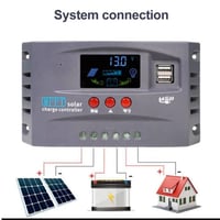 منظّم MPPT • شاشة فولت • USB شحن