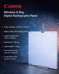 يتوفر لدينا جهاز أشعة رقمي DR نوع Canon موديل CXDI-70C Wireless 🔹 استي...