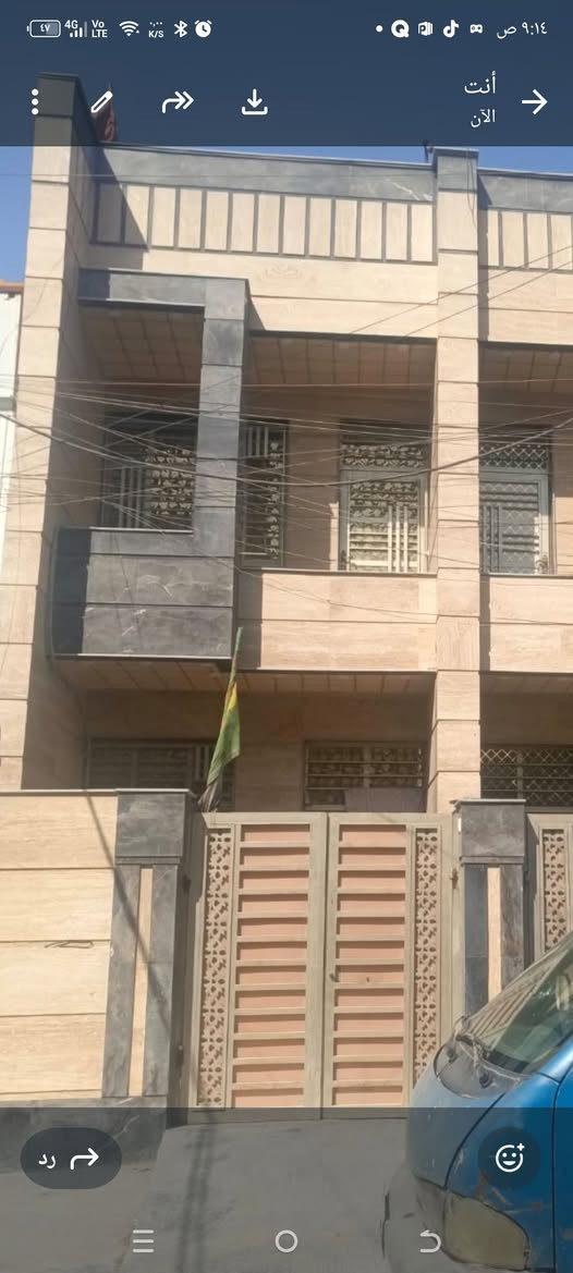 السلام عليكم بيت للبيع السعر ٢١٠مساحه ٨٧ واجهة ٤ نزال ٢٣  بناء حديث ٢٠٢٣ يتكون من طرمة واستقبال وحولي ٢ وغرفة نوم وخدمات ومنور والطابق الثاني ٣ غرف نوم وخدمات والطابق الثالث بيتونة وسطحين  
العنوان بغداد الجديدة نعيرية قرب مدرسة ابن سينا 
للاستفسار الاتصال ع الرقم 
***********
