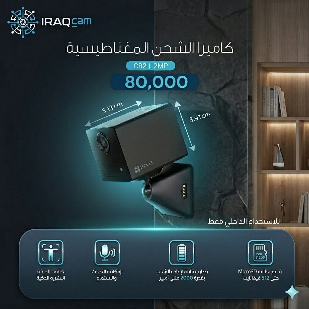 #حماية_بيتك_تبدأ_من_الداخل 

مع كاميرات EZVIZ الداخلية، راقب كل زاوية في منزلك بسهولة وراحة من هاتفك 📱

✔️ صورة واضحة بدقة عالية 
✔️ رؤية ليلية قوية حتى في الظلام 🌙
✔️ كشف الحركة والتنبيه الفوري عند أي نشاط
✔️ صوت ثنائي الاتجاه (تسمع وتتكلم) 🎤
✔️ مراقبة الأطفال وكبار السن وأثناء السفر 🏠
✔️ تصميم صغير وأنيق يناسب أي غرفة
✔️ تحكم كامل عبر تطبيق EZVIZ من أي مكان

🔒 أمان وراحة بال 24 ساعة داخل بيتك… لأن كل حركة تهمك!

#كاميرات_مراقبة #كاميرات_داخلية #EZVIZ #حماية_المنزل #امان_البيت #مراقبة_عن_بعد #كاميرا_واي_فاي #تجهيزات_منزلية #حماية_24ساعة #بيت_آمن #تكنولوجيا_الامن #كاميرات_ذكية #مراقبة_الأطفال #مراقبة_المنزل


**إذا كنت صاحب هذا الإعلان وتريد حذفه لأي سبب، رجاءا أرسل رسالة إلى الدعم الفني**